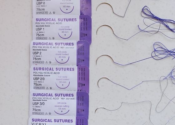 Sutura cirúrgica ácida Polyglycolic
