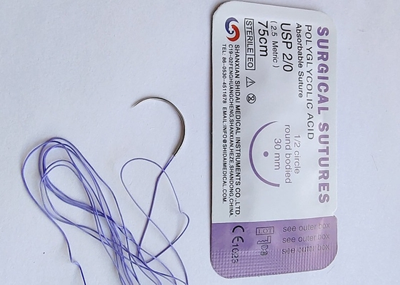 Sutura cirúrgica ácida Polyglycolic